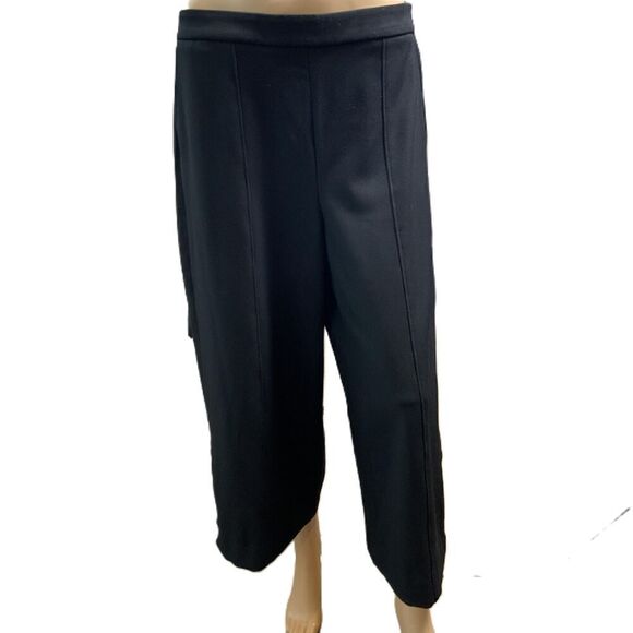 NWT White House Black Market Wide Leg High Waisted Cropped Pants Size 8 Petite - Picture 1 of 16